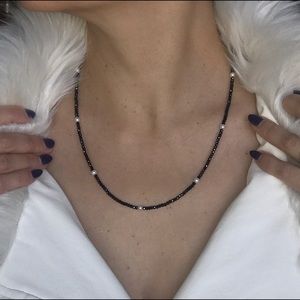 Tiffany Black Spinel & Pearl Ziegfeld Necklace